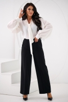 Bluzka damska elegancka wiązana pod szyją POLSKI PRODUCENT - kremowa